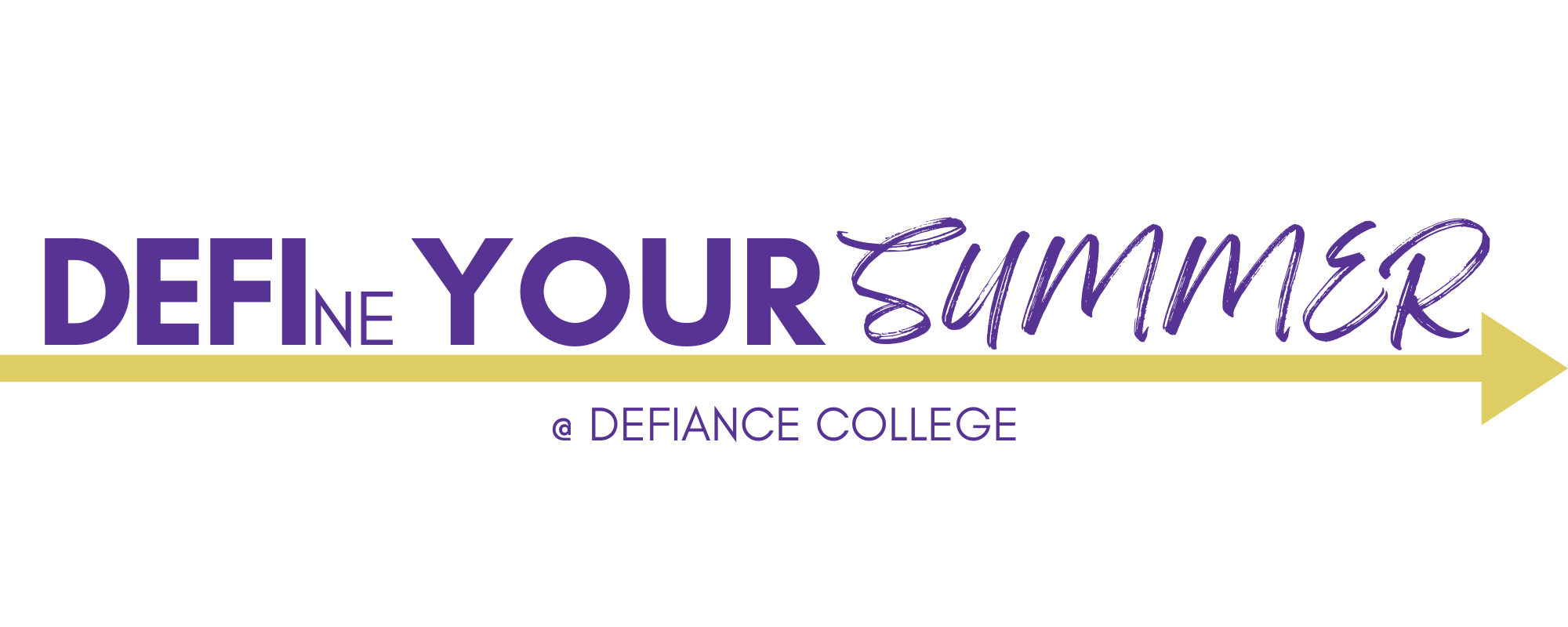 logo for Defiance College's new summer initiative called DEFIne Your Summer
